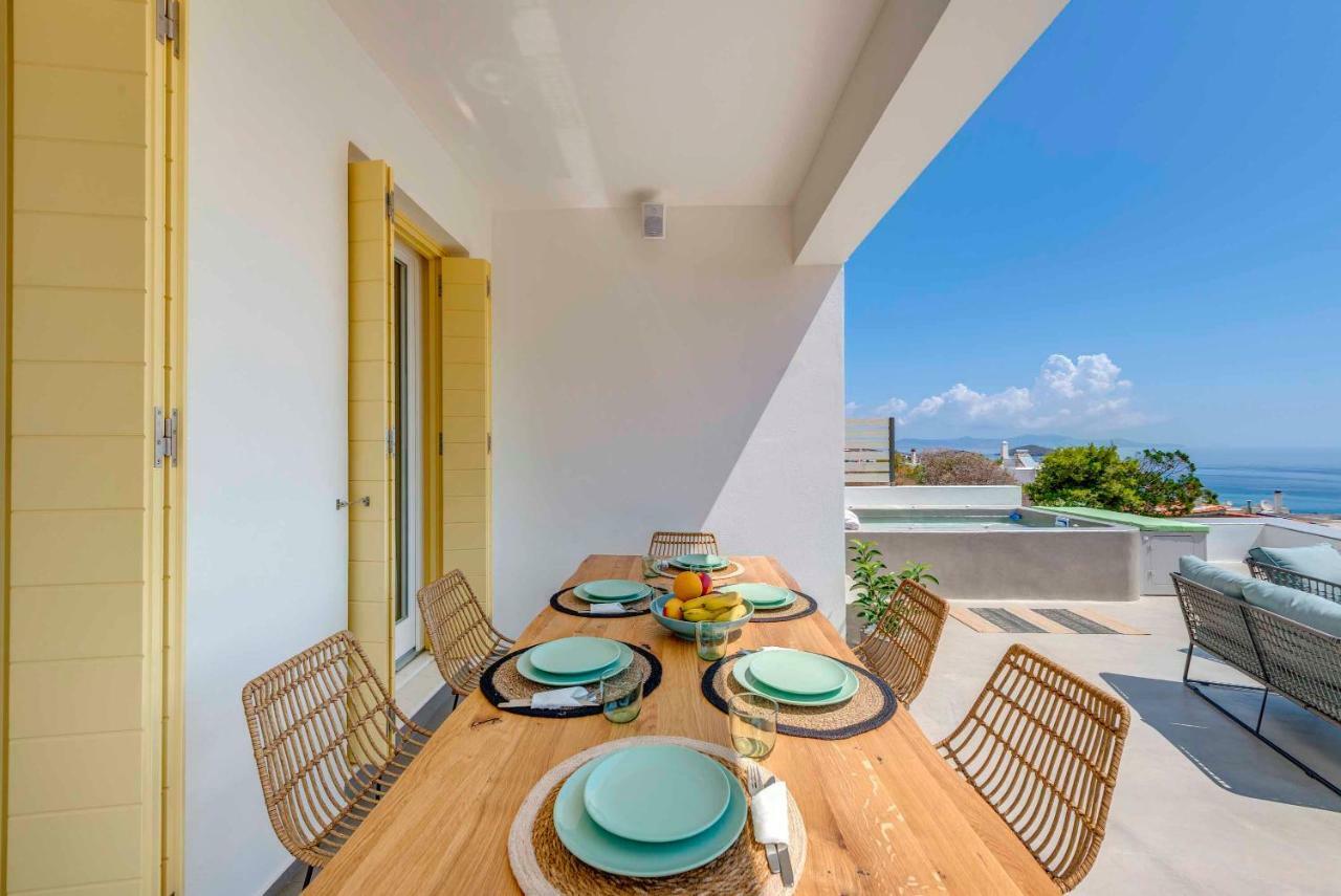 Villa Alba In Syros With Private Jacuzzi Azolimnos Buitenkant foto